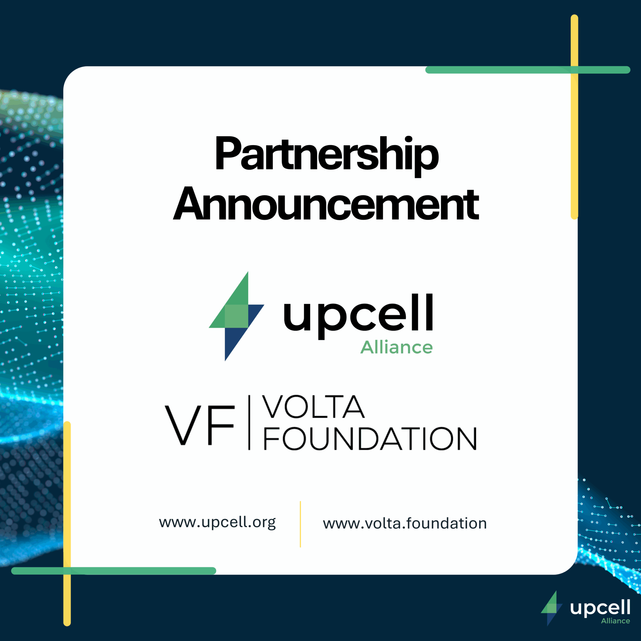 Upcell Alliance and Volta Foundation announce partnership - UPCELL